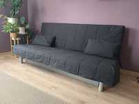 Sofa Beddinge 140x200 IKEA komplet: stelaż,materac,pokrowiec,narzuta