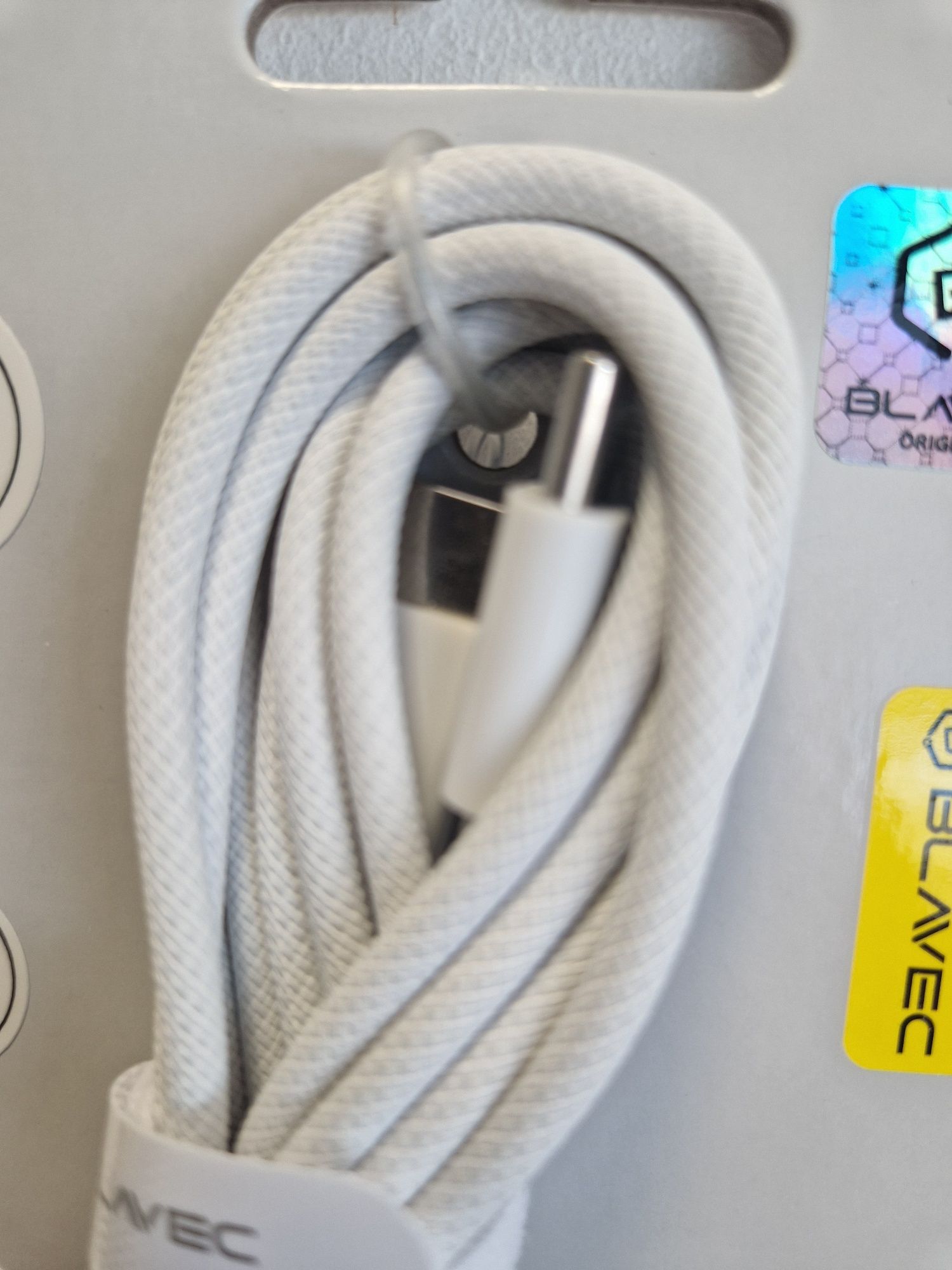 Blavec Kabel Candy oplot - Typ C na Typ C - PD 60W 3A 2 metry