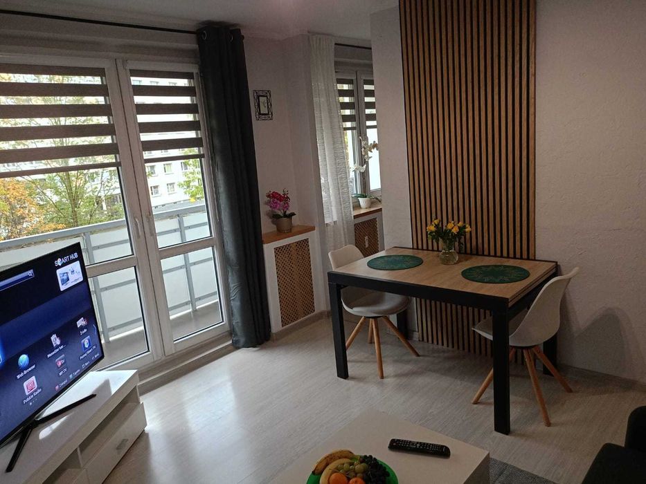 2-pokojowe mieszkanie na parterze z balkonem i komórką, umeblowane