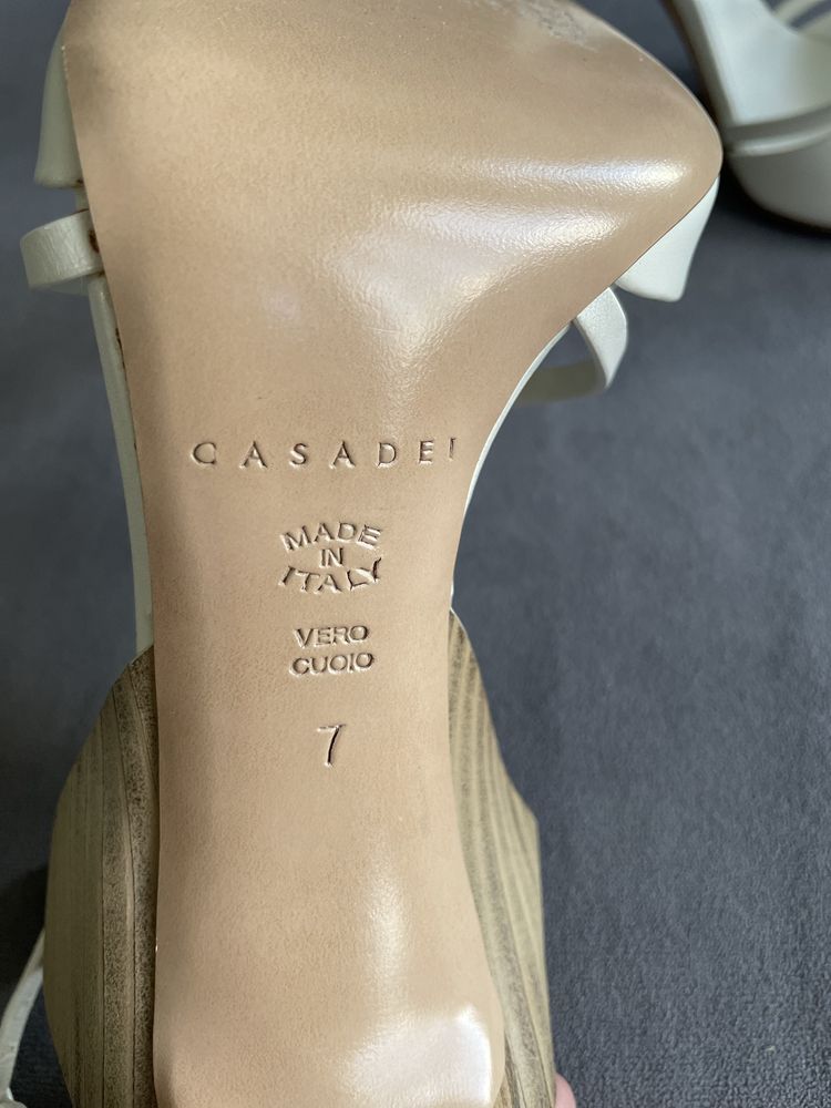 CASADEI БОСОНІЖКИ туфлі на підборах шкіра