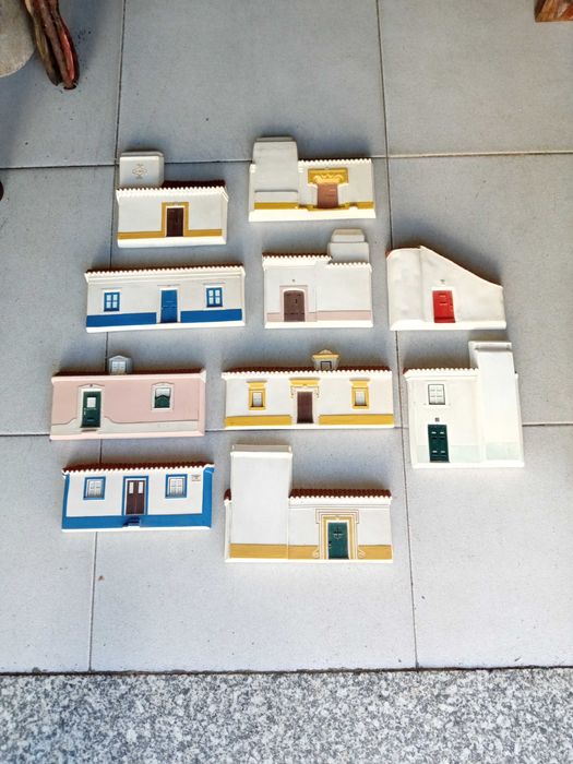 Fachadas de casas tradicionais, vintage