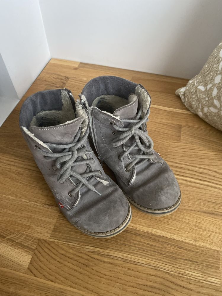 Trzewiki buty szare zimowe EMEL rozmiar 30 ocieplane