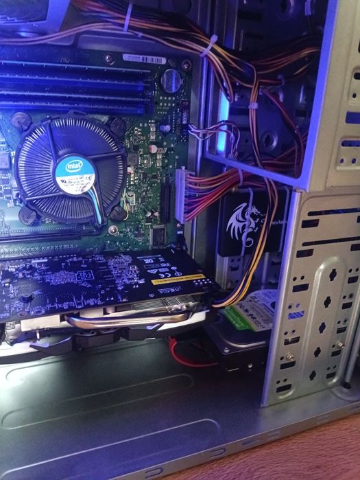 Игровой компьютер ПК системный блок Intel і7/16Gb/RX470/SSD256+500