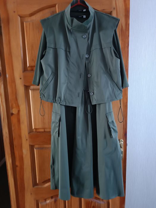 Костюм-двойка с платьем осенний