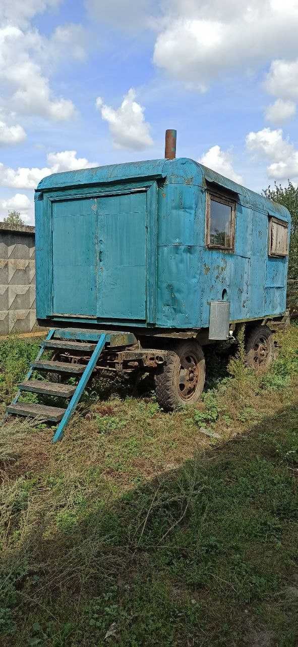 Прицеп - кунг, будка связи  времен СССР. Алюминиевый корпус !