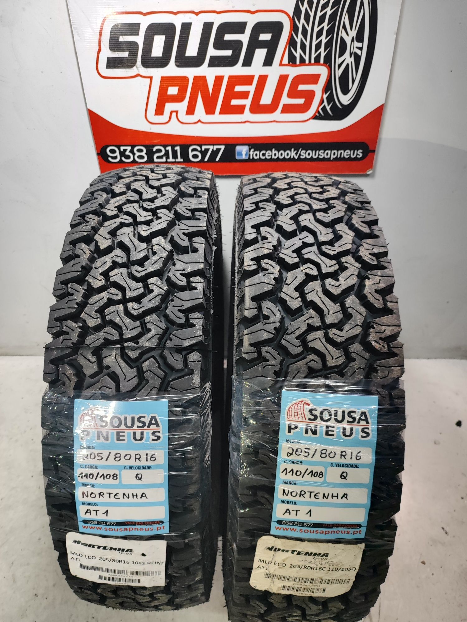 2 pneus novos Nortenha 205/80R16 Oferta dos Portes