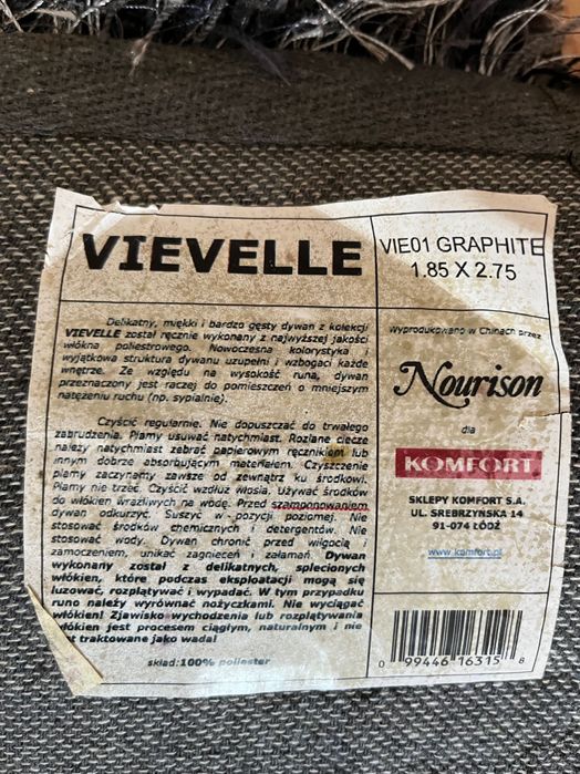 Dywan typu shaggy Vievelle 185x275