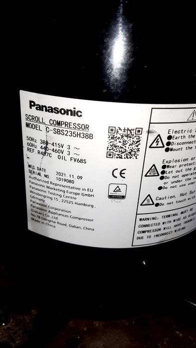 Sprężarka Panasonic C-SBS235H38B 19m3 15kw