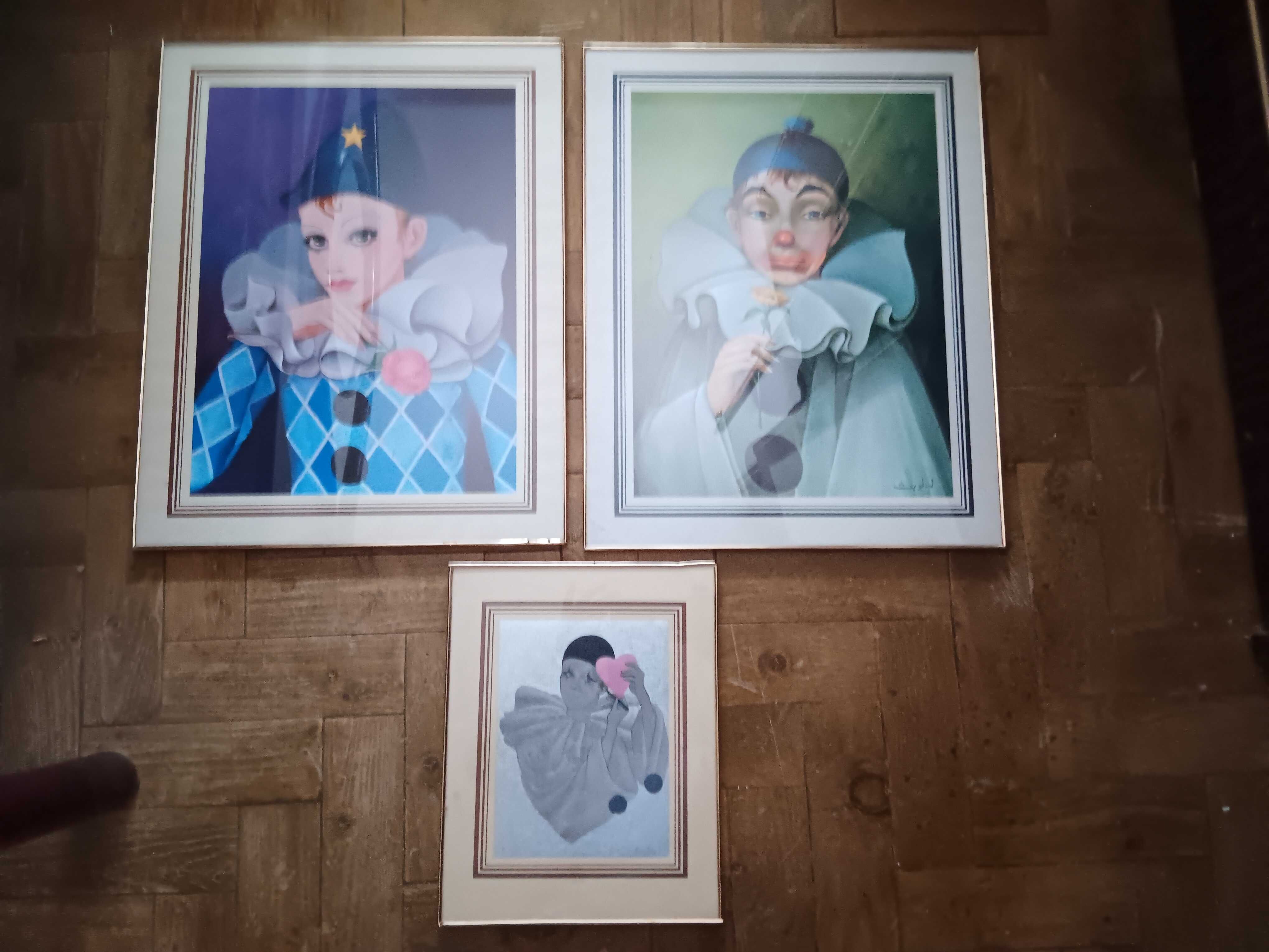 Conjunto de quadros Pierrot