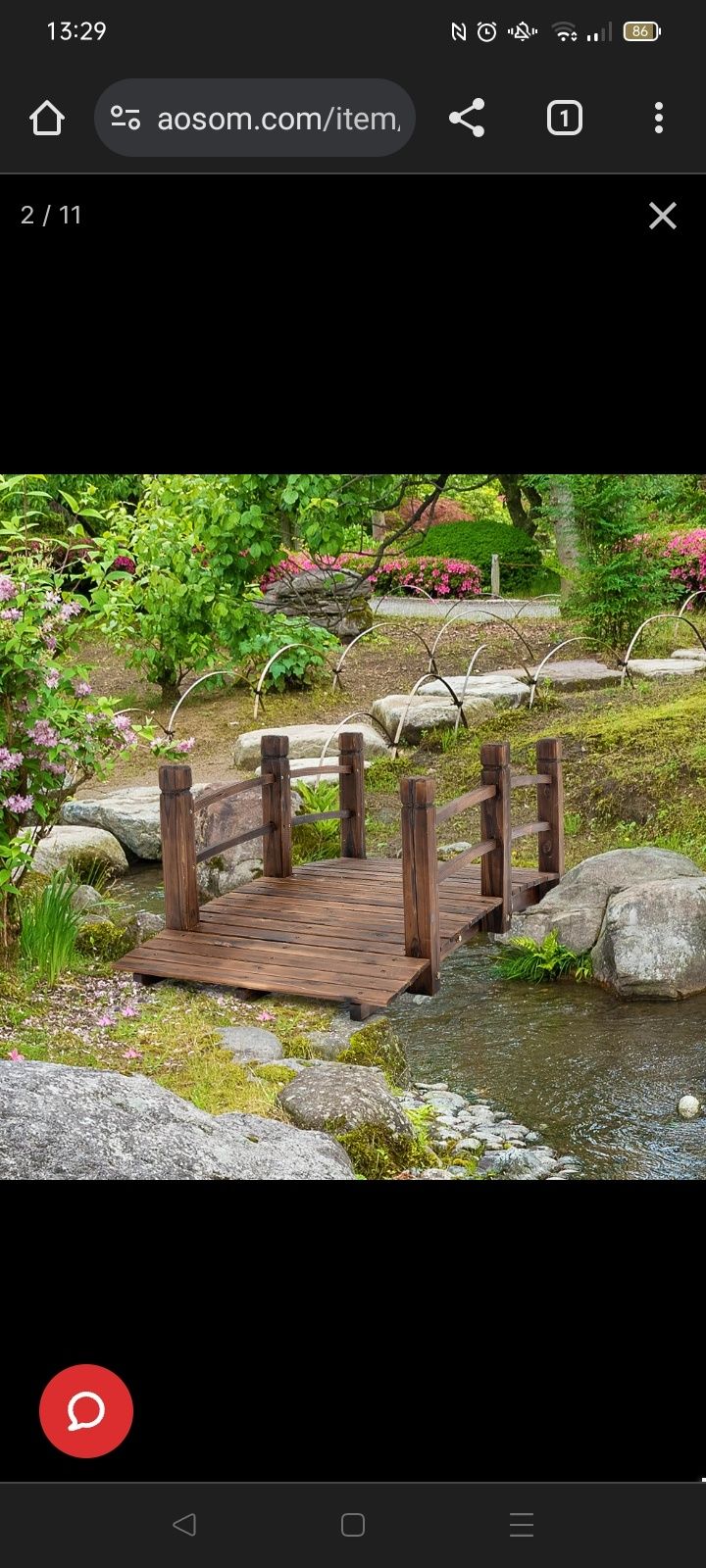 Mostek ogrodowy drewniany