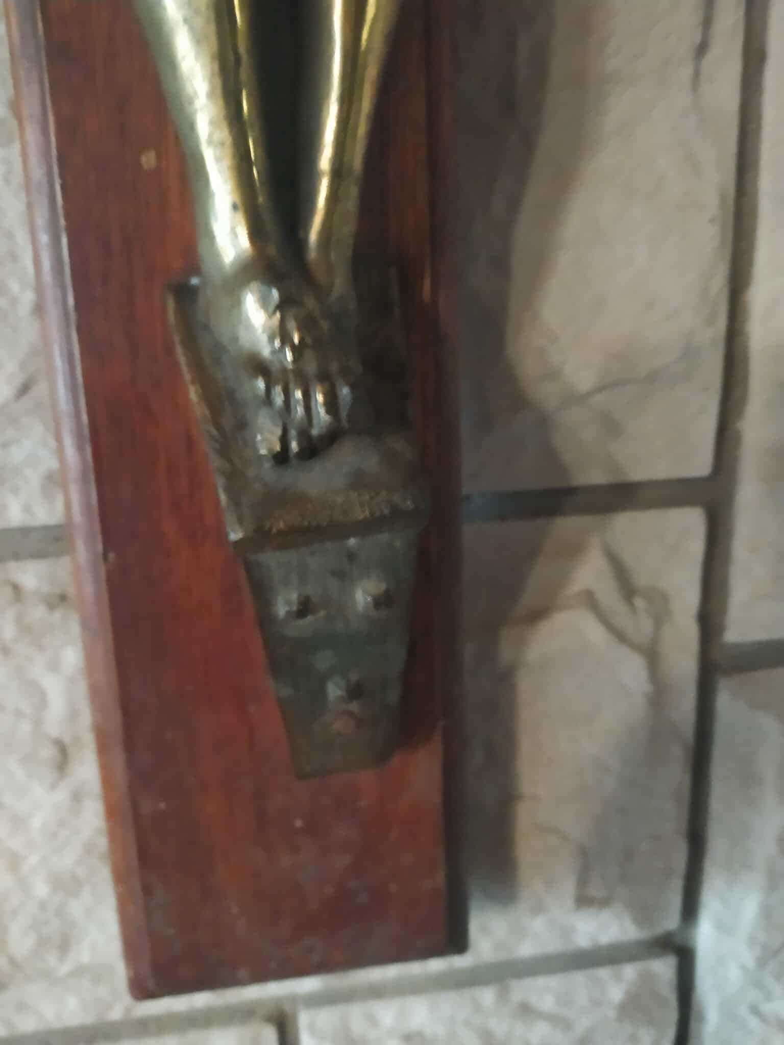 duży krzyż z Chrystusem wys.70 cm XIX w UNIKAT