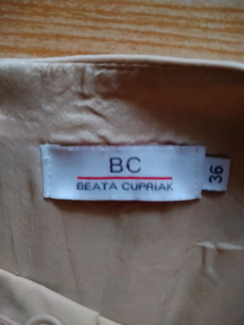 Sukienka Beata Cupriak 36 beżowa