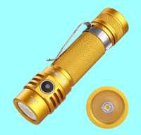 nowa latarka EDC Wurkkos WK03 GOLD Nichia 519A 1200lm , USB , magnes