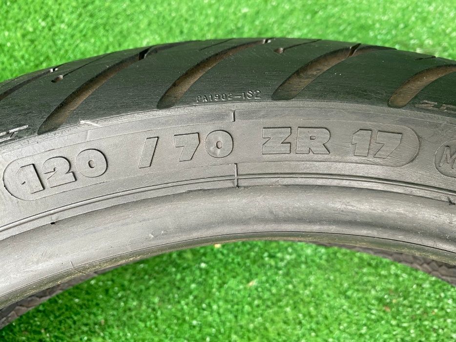 120/70/17 michelin pilot road 3 pneu usado mota