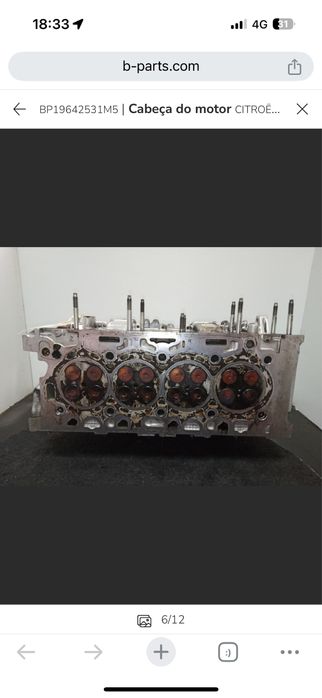 Cabeca motor pegeout 1.6 110