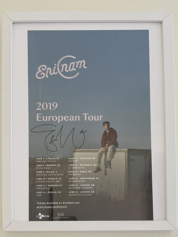 Eric Nam signed Poster - Framed