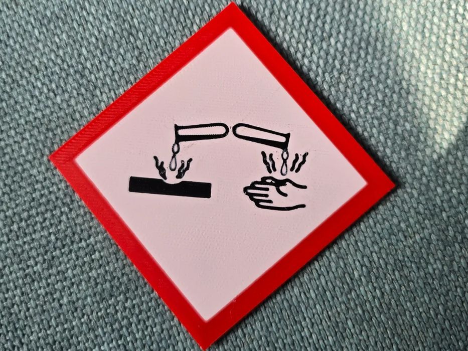 Sinal de Laboratório Químico Corrosivo Personalizável