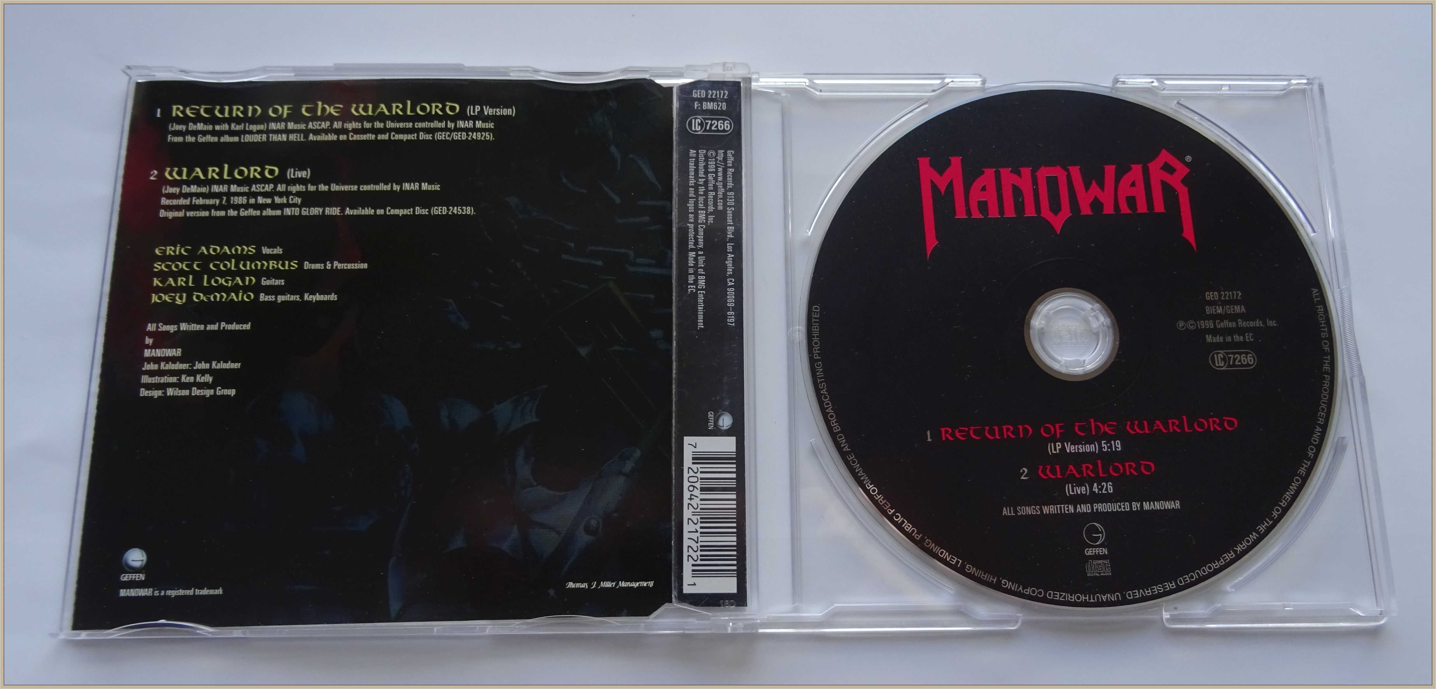 Manowar – Return Of The Warlord (CD, Maxi)