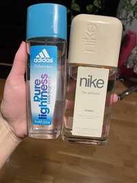 Zestaw Dezodorant Adidas + Dezodorant zapachowy Nike the perfume woman