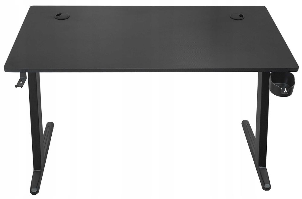 Biurko gamingowe  dla gracza   CZARNE DUŻE 120x60