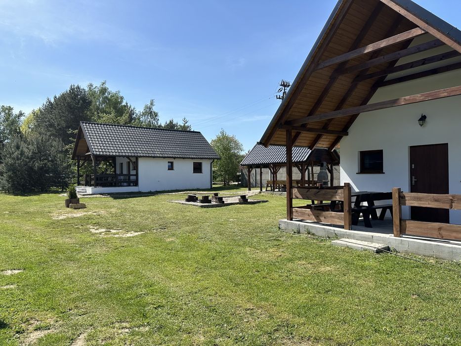 Sylwester domek 6 osobowy z kominkiem nad jeziorem Świętne, basen