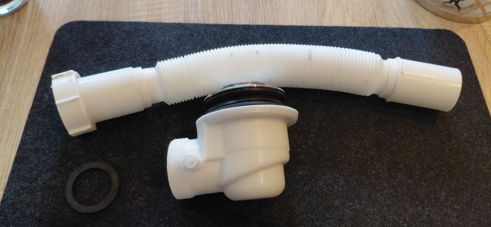 Syfon do brodzika, wanny z klikiem klik klak + wąż elastyczny