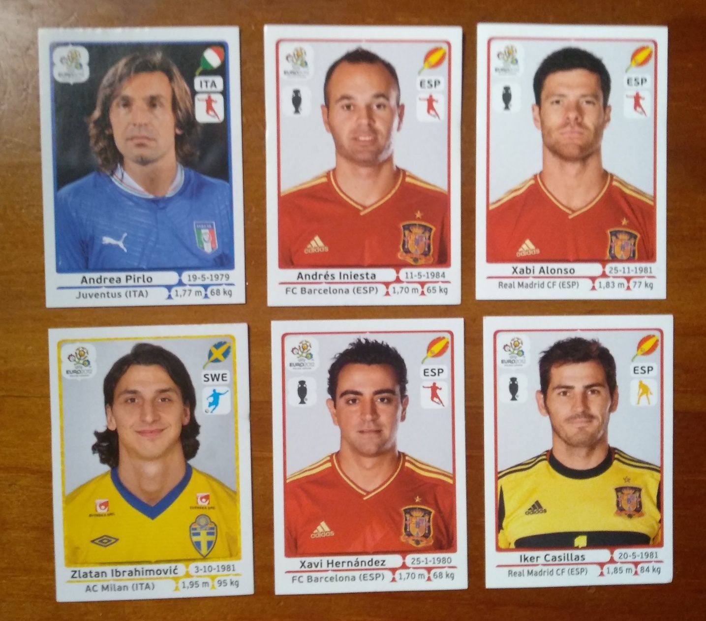 Conjunto de cromos do Euro 2012