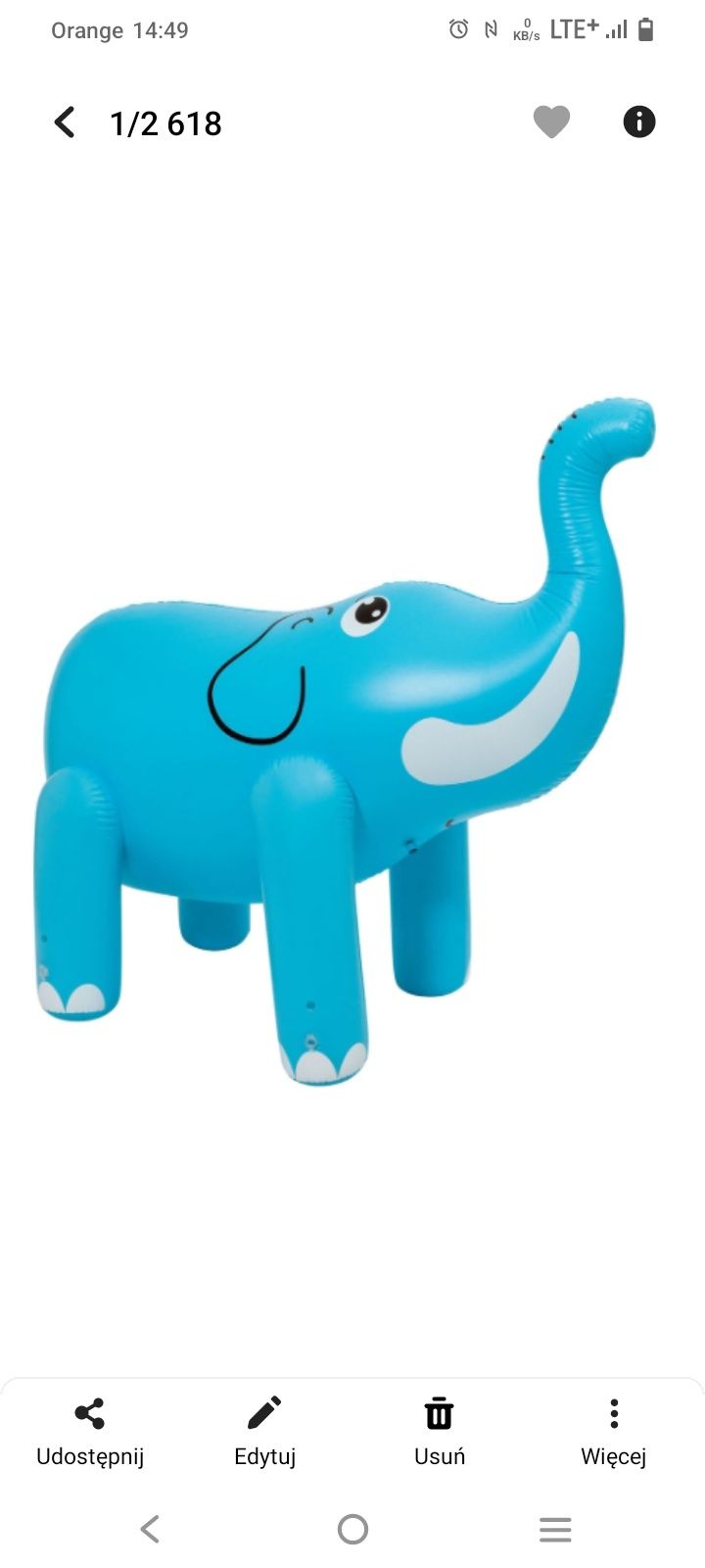 Playtive zraszacz ogrodowy zabawka dla dzieci dmuchany słoń