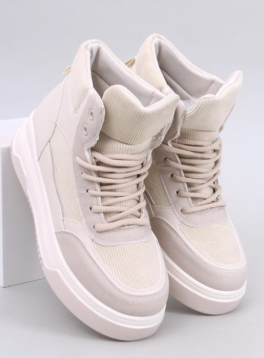 Sneakersy Za Kostkę Riess Beige