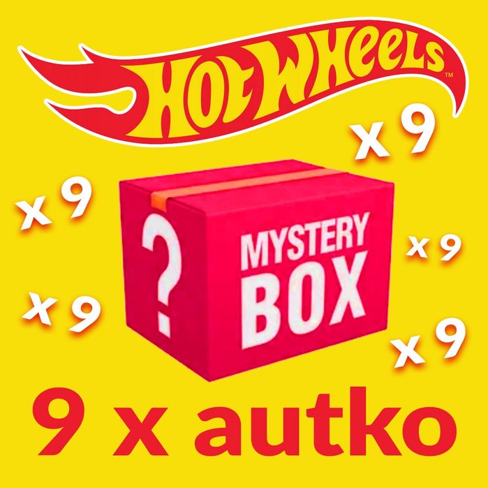 Hot Wheels Mystery Box --- nowe autka --- 9 sztuk !