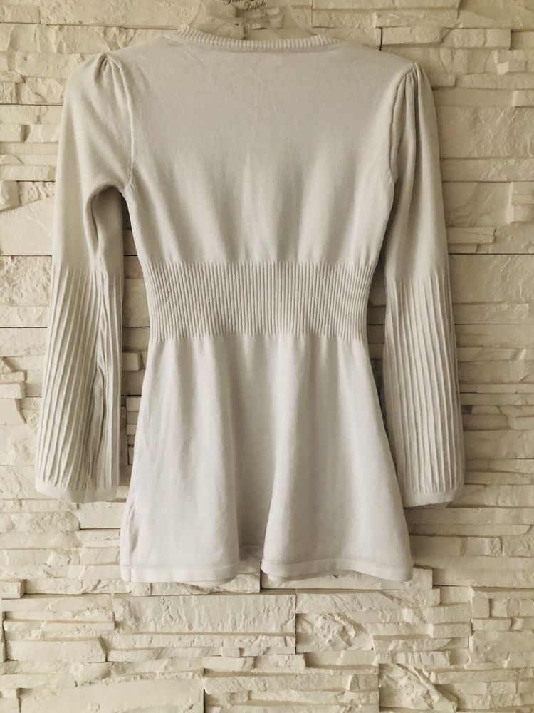 Bluzka Top sweter tunika elegancka z kieszeniami sweterek