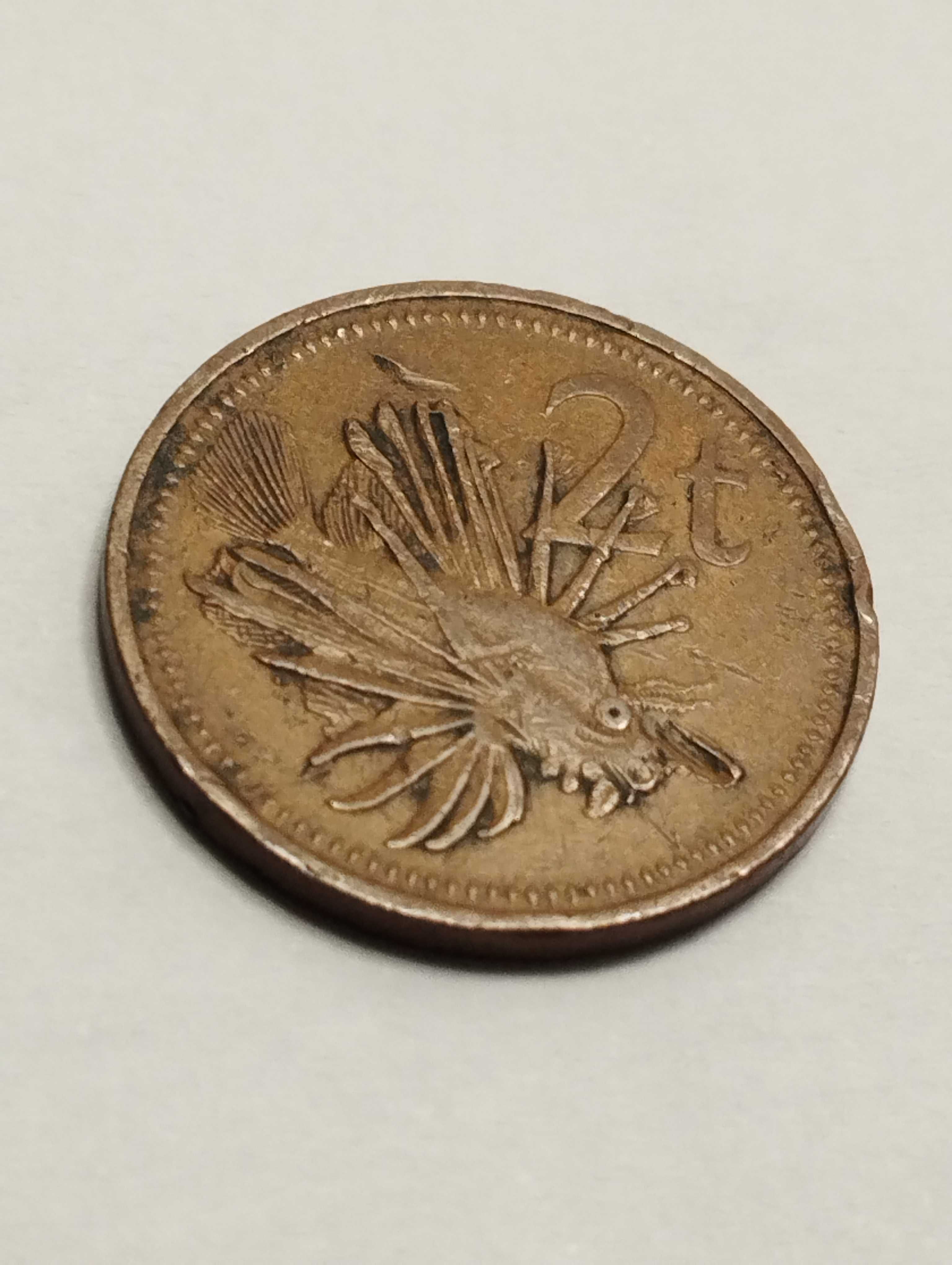 Sprzedam monetę Papua Nowa Gwinea 2 toea 1976r. stan db.