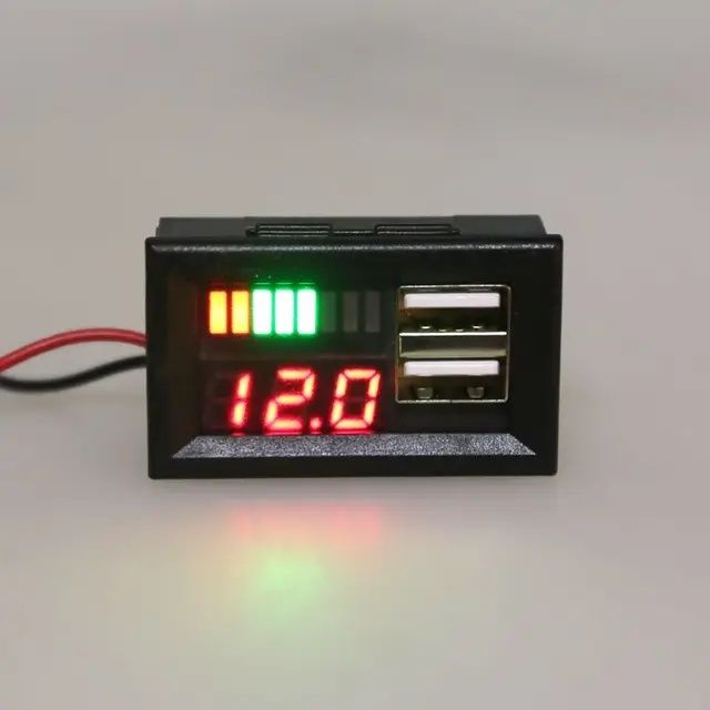 Индикатор заряда/ Вольтметр с USB/Вольтметр