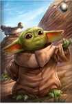 Mozaika diamentowa, Baby Yoda 30x40 cm DIY