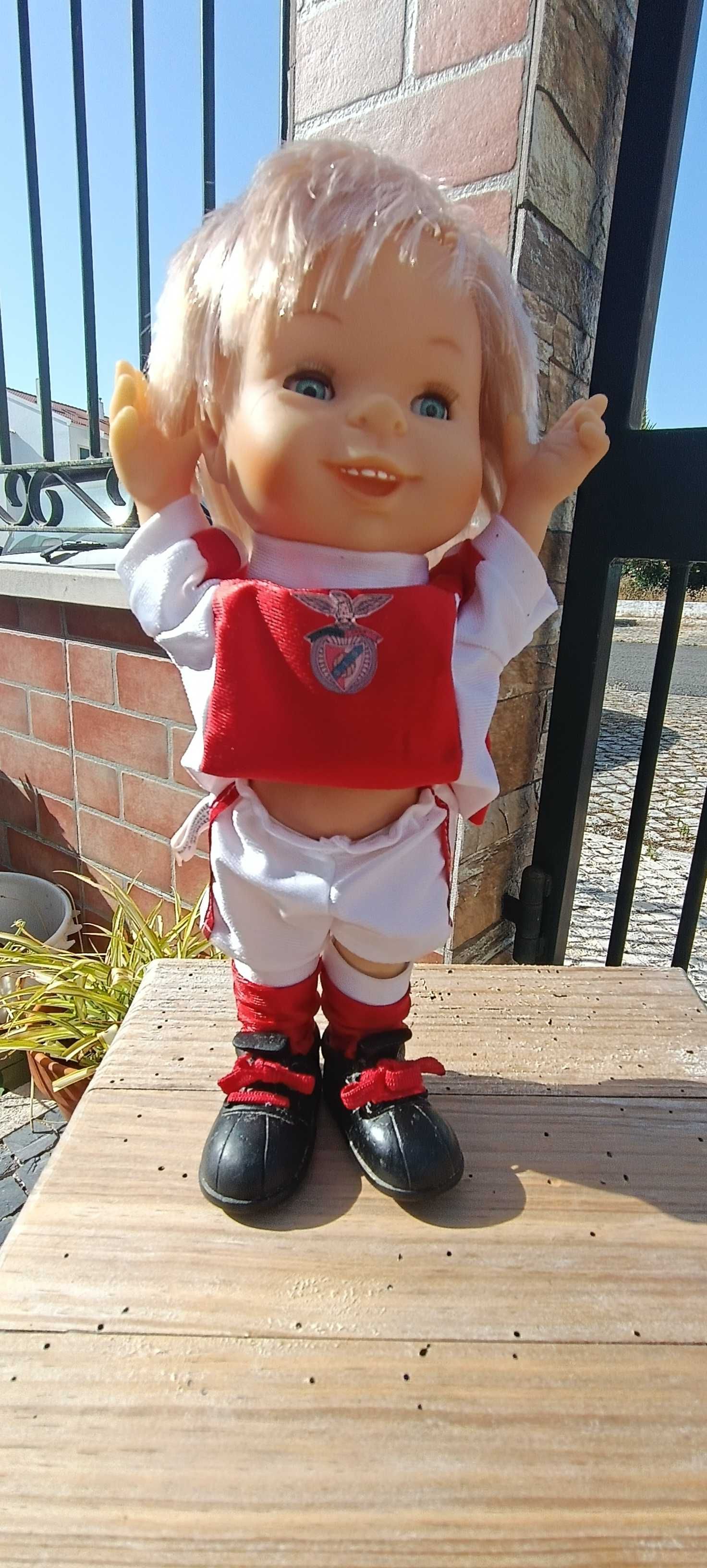Boneca Benfica muito rara. Portuguesa da marca Patusca. Marca oficial
