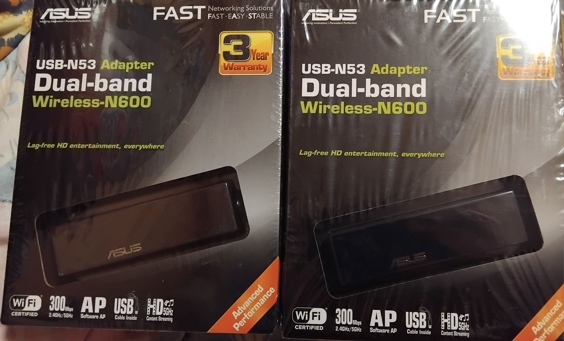 Адаптер WiFi ASUS USB-N53 Dual Band 600Mbps
Два частотных диап