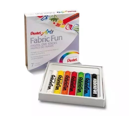 Kredki Pastele do tkanin 7 kolorów PENTEL. Pentel