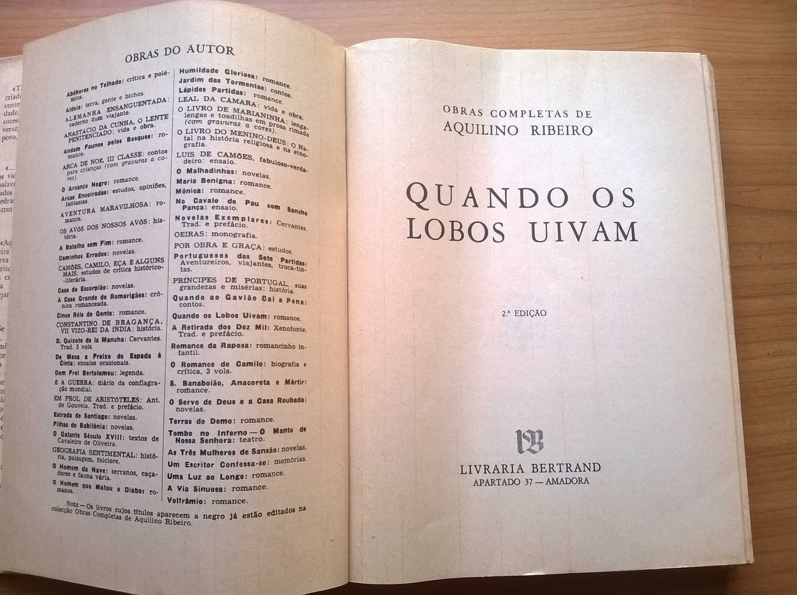 Quando os Lobos Uivam (2.ª ed.) - Aquilino Ribeiro (portes grátis)