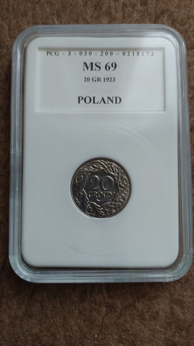 Moneta 20 Groszy 1923 MS 69 Unikat W Tej Nocie!!!