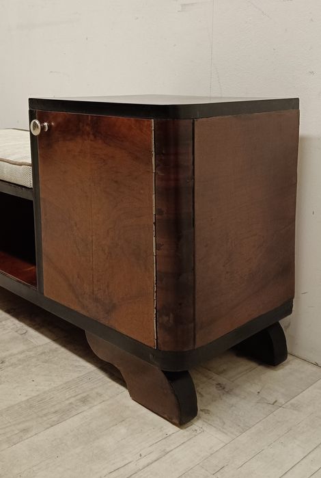 szafka vintage na buty z półkami siedzisko do przedpokoju