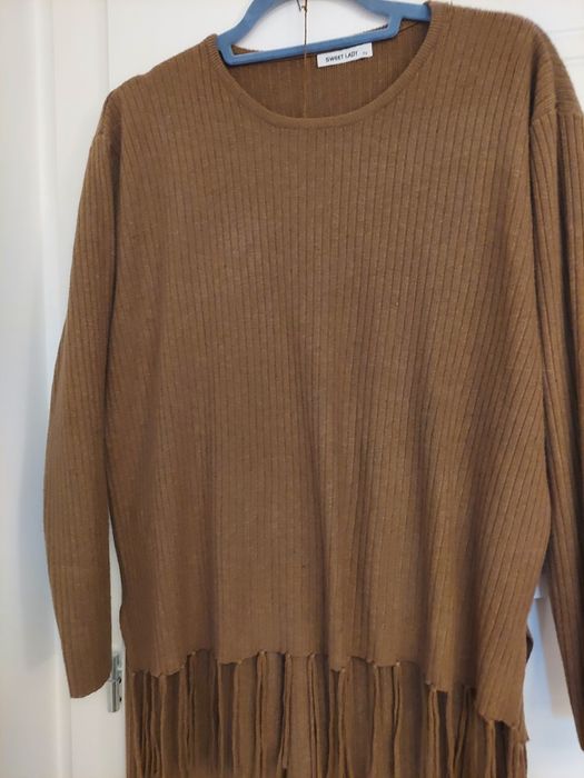 Komplet dzianinowy brąz