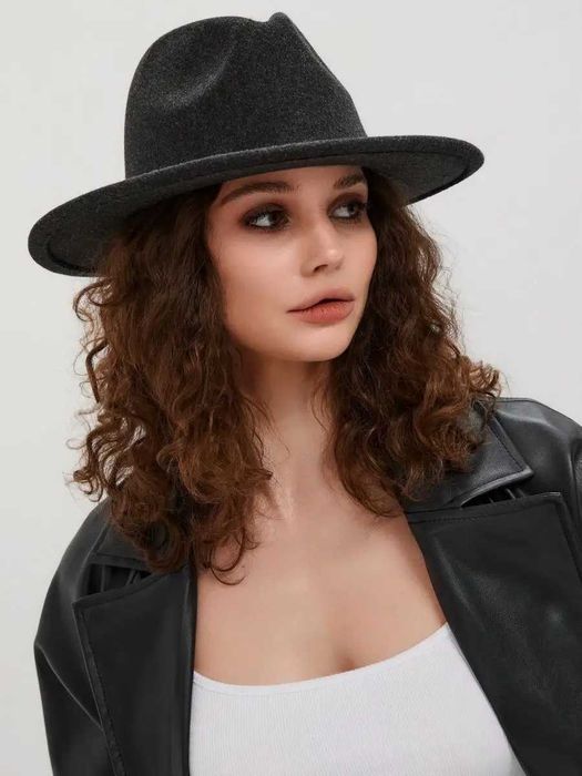 Вовняний капелюх Федора унісекс меланж LUXORA