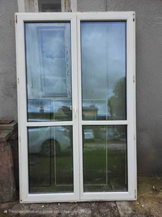 Okno tarasowe balkonowe plastikowe 146,5x233