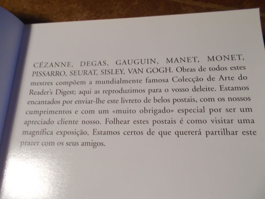 Obras primas da coleção reader's digest postais