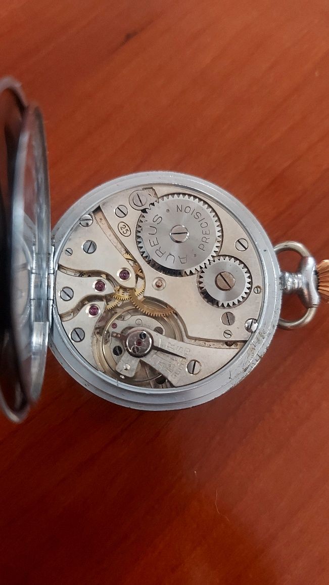 AUREUS Antigo relógio de bolso impecável como novo