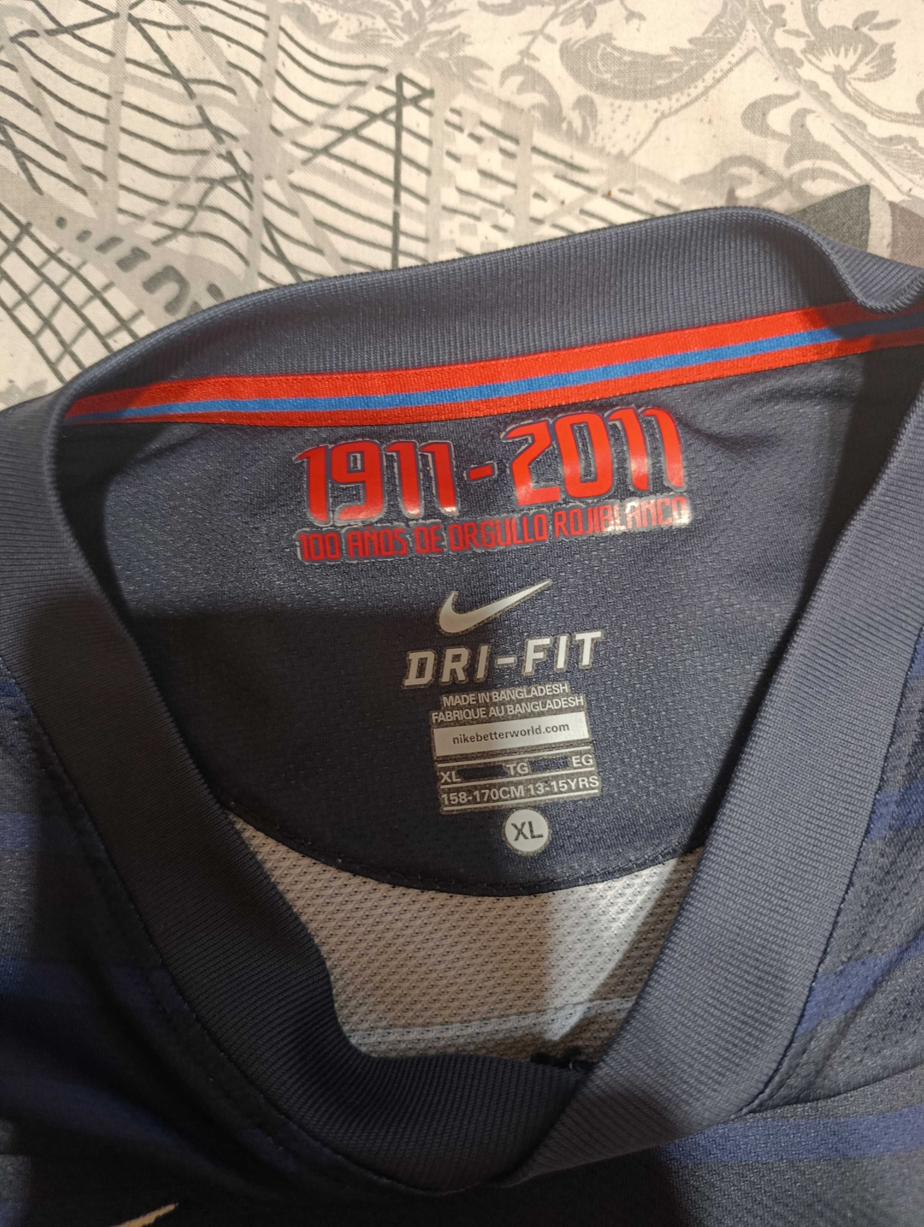 Rare Atletico Madrid 1911-2011 - 2012 Away Jersey shirt Nike Navy Bl