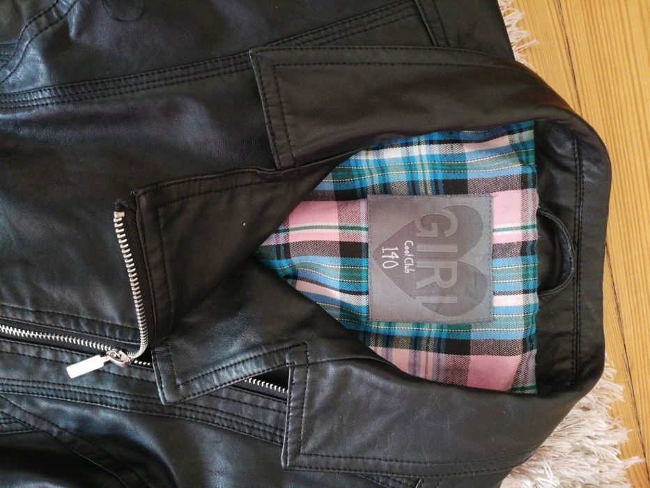 Czarna skóra, kurtka Coolclub rozm. 140