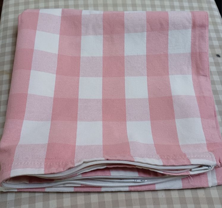 Poszewki na poduszki 3 sztuki bawełna pomarańczowe Ikea w kratę H&M