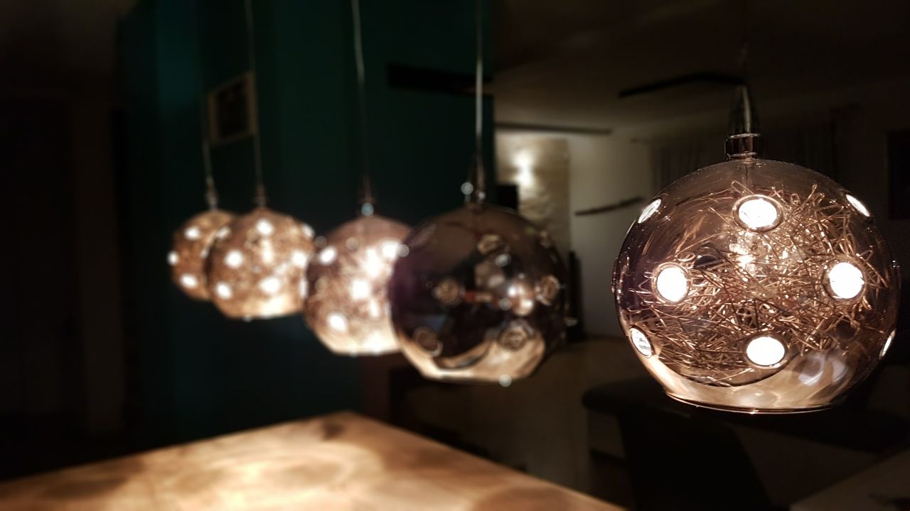 Lampa wisząca 5 elementów nad stół