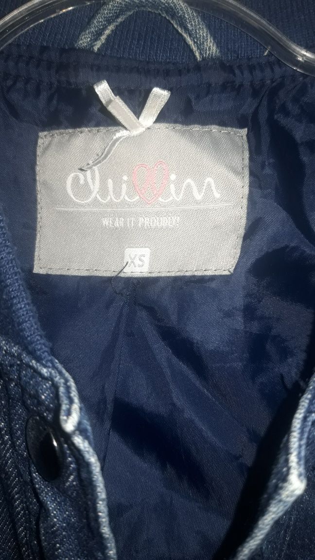 Kurtka ,bluza Jeansowa.z trykotem chłopięca XS na 1,4 m